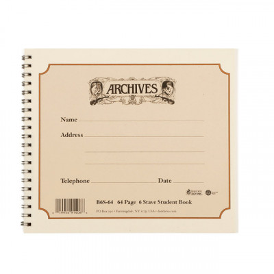 D'ADDARIO B6S-64 нотная тетрадь