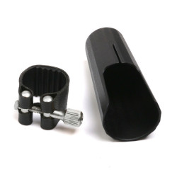 J.MICHAEL D-02 LEATHER CLAMP AND CAP FOR SOPRANO SAX J.MICHAEL D-02 LEATHER CLAMP AND CAP FOR SOPRANO SAX