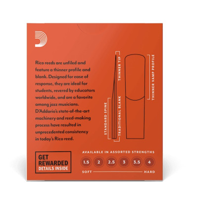 D'ADDARIO RJA1030 RICO - ALTO SAX 3.0 (1шт) трость для альт саксофона