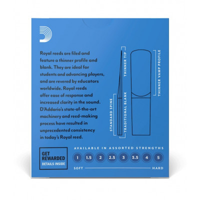 D'ADDARIO RJB1015 ROYAL - ALTO SAX 1.5 (1 шт.) трость для альт саксофона