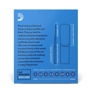D'ADDARIO RJB1025 ROYAL - ALTO SAX 2.5 (1 шт.) трость для альт саксофона