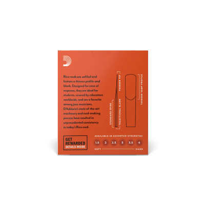 D'ADDARIO RCA1030 RICO - Bb CLARINET 3.0 (1шт) тростина для кларнета