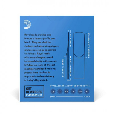 D'ADDARIO RIB1015 ROYAL - SOPRANO SAX 1.5 (1шт) трость для сопрано 