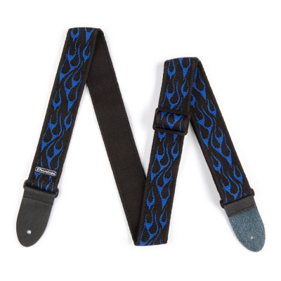 DUNLOP D3811BL CLASSIC FLAMBE BLUE STRAP ремінь гітарний