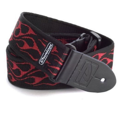 DUNLOP D3811RD CLASSIC FLAMBE RED STRAP ремінь гітарний