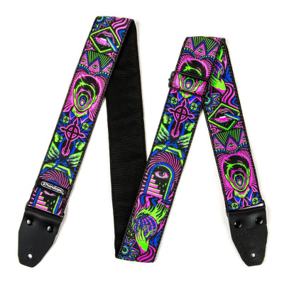 DUNLOP ILD01 ILOVEDUST Jacquard Guitar Strap-Headspace Green ремінь гітарний