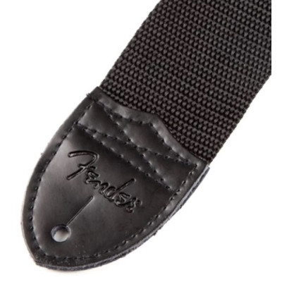 FENDER STRAP 2" BLACK WHITE LOGO гітарний ремінь