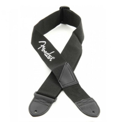 FENDER STRAP 2" BLACK WHITE LOGO гітарний ремінь