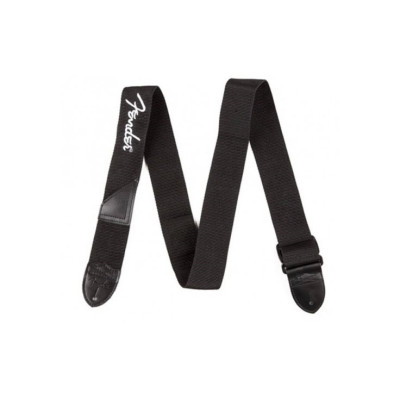 FENDER STRAP 2" BLACK WHITE LOGO гітарний ремінь