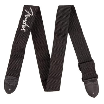 FENDER STRAP 2" BLACK WHITE LOGO гітарний ремінь