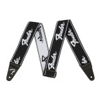 FENDER STRAP 2" WEIGHLESS RUNNING LOGO BLACK/WHITE гітарний ремінь