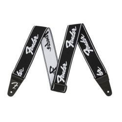 FENDER STRAP 2" WEIGHLESS RUNNING LOGO BLACK/WHITE