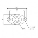 PAXPHIL HJ002 CHROME роз'єм-планка овальна