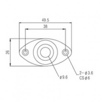PAXPHIL HJ002 CHROME роз'єм-планка овальна