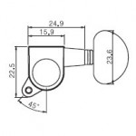 PAXPHIL J03 3+3 CR кілки для акустичної гітари