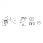 PAXPHIL WJB750 2+2 BK кілки для 4-х струнної бас-гітари