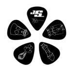 PLANET WAVES 1CBK6-10B2 JOE SATRIANI SIGNATURE GUITAR PICKS BLACK (HEAVY GAUGE) набір медіаторів