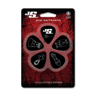PLANET WAVES 1CBK6-10B2 JOE SATRIANI SIGNATURE GUITAR PICKS BLACK (HEAVY GAUGE) набір медіаторів