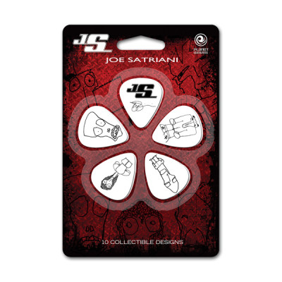 PLANET WAVES 1CWH4-10JS JOE SATRIANI SIGNATURE GUITAR PICKS, WHITE (MEDIUM GAUGE) набір медіаторів