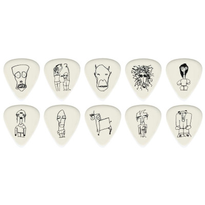 PLANET WAVES 1CWH4-10JS JOE SATRIANI SIGNATURE GUITAR PICKS, WHITE (MEDIUM GAUGE) набір медіаторів