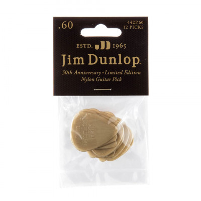 DUNLOP 442P.60 50TH ANNIVERSARY NYLON STANDARD PICK .60MM набір медіаторів