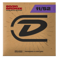 DUNLOP DAB1152 80/20 BRONZE ACOUSTIC GUITAR STRINGS (11-52)