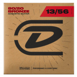 DUNLOP DAB1356 80/20 BRONZE ACOUSTIC GUITAR STRINGS (13-56)