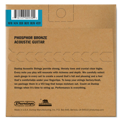 DUNLOP DAP1047J PHOSPHOR BRONZE MEDIUM (10-47) струни для акустичної гітари