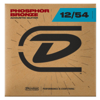 DUNLOP DAP1254 PHOSPHOR BRONZE ACOUSTIC GUITAR STRINGS (12-54) струни для акустичної гітари