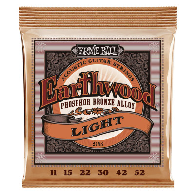 ERNIE BALL P02148 LIGHT EARTHWOOD PHOSPHOR BRONZE (11-52) струни для акустичної гітари 