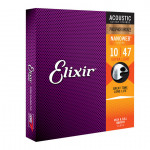 ELIXIR PB NW EL PHOSPHOR BRONZE NANOWEB EXTRA LIGHT (010-047) 16002 струни для акустичної гітари