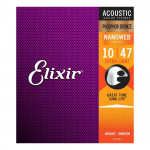 ELIXIR PB NW EL PHOSPHOR BRONZE NANOWEB EXTRA LIGHT (010-047) 16002 струни для акустичної гітари
