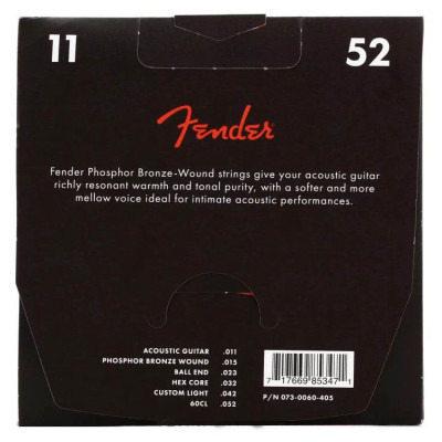 FENDER 60CL PHOSPHOR BRONZE WOUND (11-52) струни для акустичної гітари