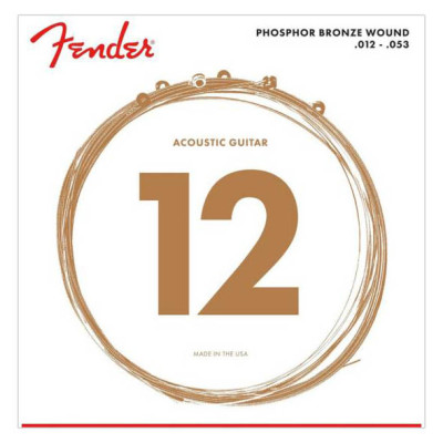 FENDER 60L PHOSPHOR BRONZE WOUND (12-53) струни для акустичної гітари