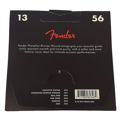 FENDER 60M PHOSPHOR BRONZE WOUND (13-56) струни для акустичної гітари