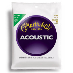 MARTIN M180 TRADITIONAL 80/20 BRONZE EXTRA LIGHT 12 STRING (10-47)