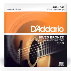 D'ADDARIO EJ10 80/20 BRONZE EXTRA LIGHT (10-47)