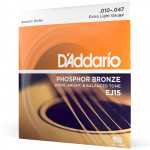 D'ADDARIO EJ15 PHOSPHOR BRONZE EXTRA LIGHT (10-47) струни для акустичної гітари