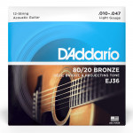 D'ADDARIO EJ36 BRONZE LIGHT 12-STRING (10-47) струни для акустичної гітари