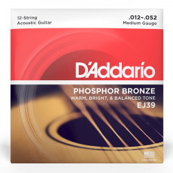 D'ADDARIO EJ39 PHOSPHOR BRONZE MEDIUM 12-STRING (12-52)