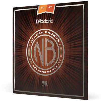 D'ADDARIO NB1047 NICKEL BRONZE EXTRA LIGHT (10-47) струни для акустичної гітари
