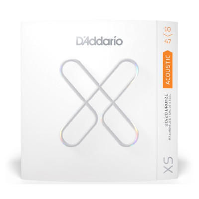 D'ADDARIO XSABR1047 XS 80/20 BRONZE EXTRA LIGHT (10-47) струни для акустичної гітари