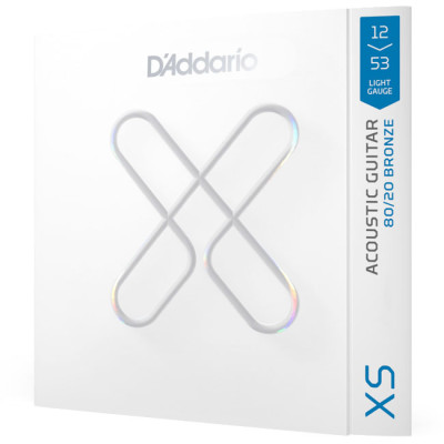 D'ADDARIO XSABR1253 XS 80/20 BRONZE LIGHT (12-53) струни для акустичної гітари