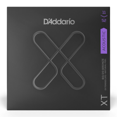 D'ADDARIO XTABR1152 XT 80/20 BRONZE CUSTOM LIGHT (11-52) струни для акустичної гітари