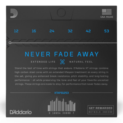 D'ADDARIO XTAPB1253 XT PHOSPHOR BRONZE LIGHT (12-53) струни для акустичної гітари
