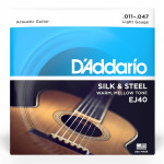 D'ADDARIO EJ40 SILK & STEEL FOLK REGULAR LIGHT (11-47) струни для акустичної гітари