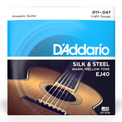 D'ADDARIO EJ40 SILK & STEEL FOLK REGULAR LIGHT (11-47)