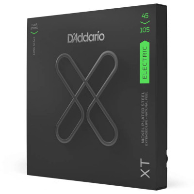 D'ADDARIO XTB45105 XT BASS NICKEL PLATED STEEL (45-105) струни для бас-гітари