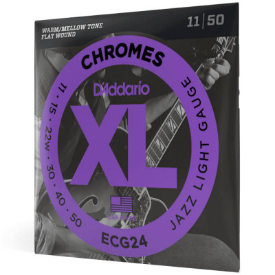 D'ADDARIO ECG24 XL CHROMES JAZZ LIGHT (11-50) струни для електрогітари