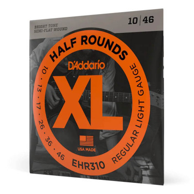 D'Addario EHR310 XL HALF ROUNDS REGULAR LIGHT (10-46) струни для електрогітари